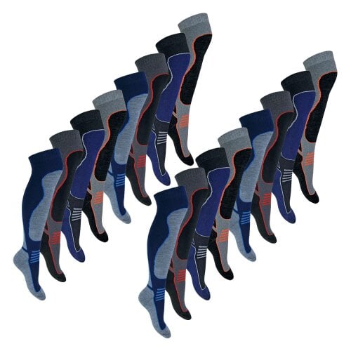 Sock Snob 12 Pack Mens Ladies Knee High Wool Ski Socks 2.0 TOG Full Cushion Socks