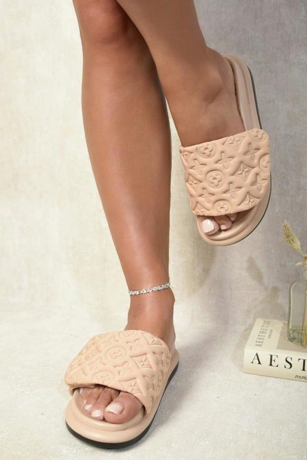 Josie Flatform Sandals - Nude