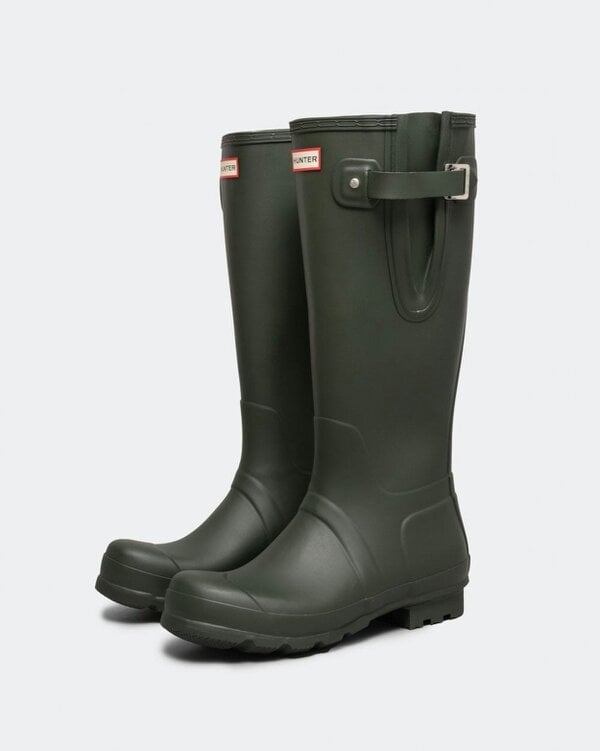 Hunter Original Tall Side Adjustable Mens Wellies - Dark Olive