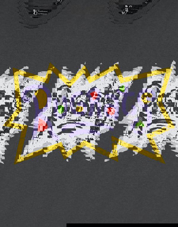 Rugrats Womens Grey Retro Logo Crop Cropped Short Sleeved T-Shirt