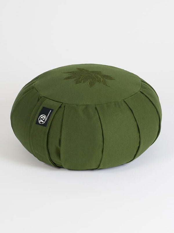 Yoga Studio GOTS Organic Cotton Round Lotus Zafu Buckwheat Cushion