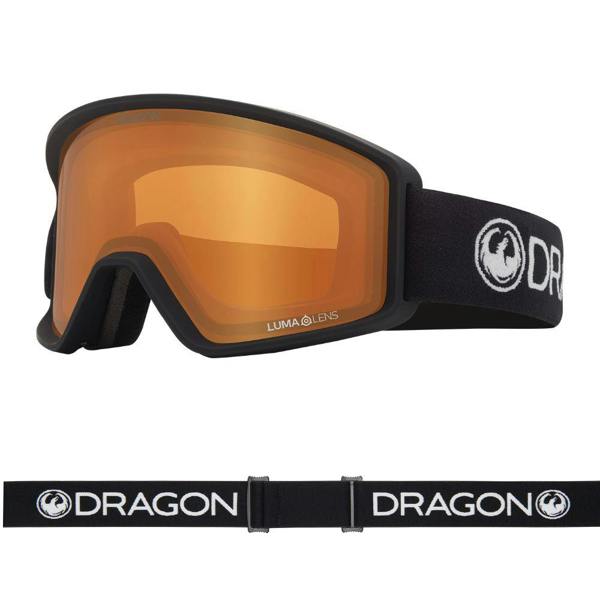 Dragon DXT OTG - Black with Lumalens Amber Lens