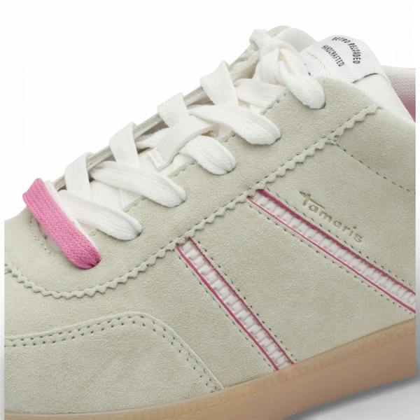 Tamaris Women's Green Pink Leather Trainers Sneaker Shoes