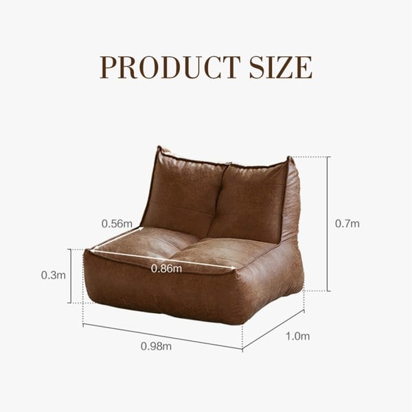 Nalany Lazybag style Bean Bag, Leathaire-Weilai Concept-Weilai Concept