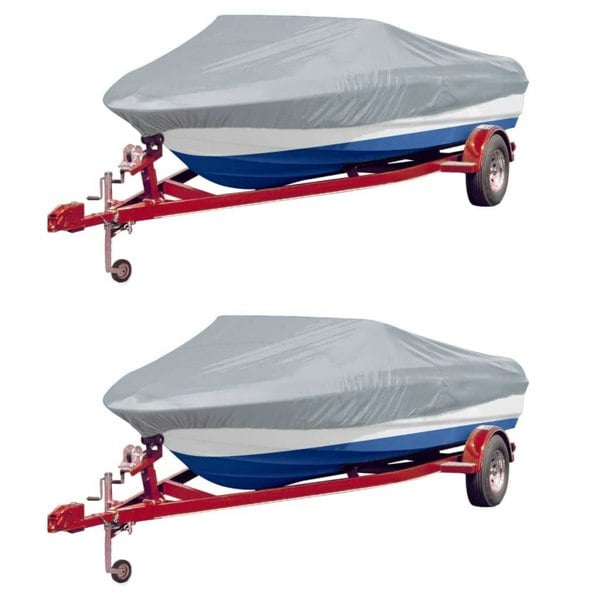 Berkfield Boat Covers 2 pcs Grey Length 427-488 cm Width 173 cm