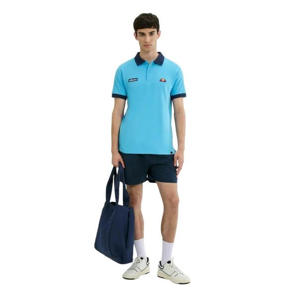 Ellesse Mens Lessepsia Logo Cotton Polo Shirt - Blue/Navy - 