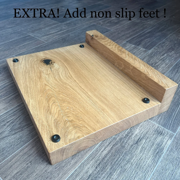 Giraffes & Craftz XL Lipped Oak Chopping Block - Solid Oak Dough Board Counter Top Chopping Board