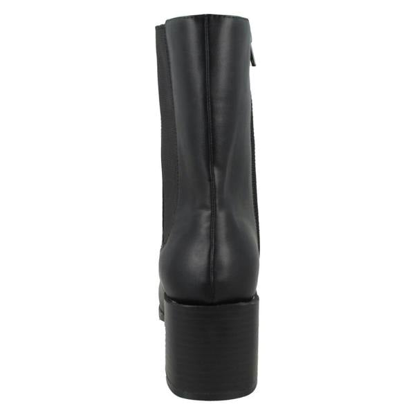 Spot On Ladies Spot On Chunky Blocked Heel Ankle Boots F51128