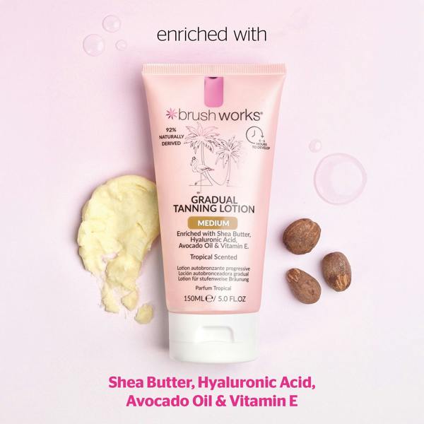 Brushworks Gradual Tanning Lotion Medium - 150ml