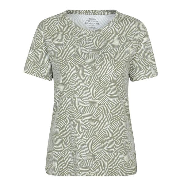 Mountain Warehouse Womens/Ladies Patterned T-Shirt - Khaki Green - 