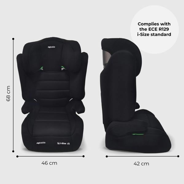 My Babiie MBCSB30 i-Size (100-150cm) High Back Booster Car Seat - Black