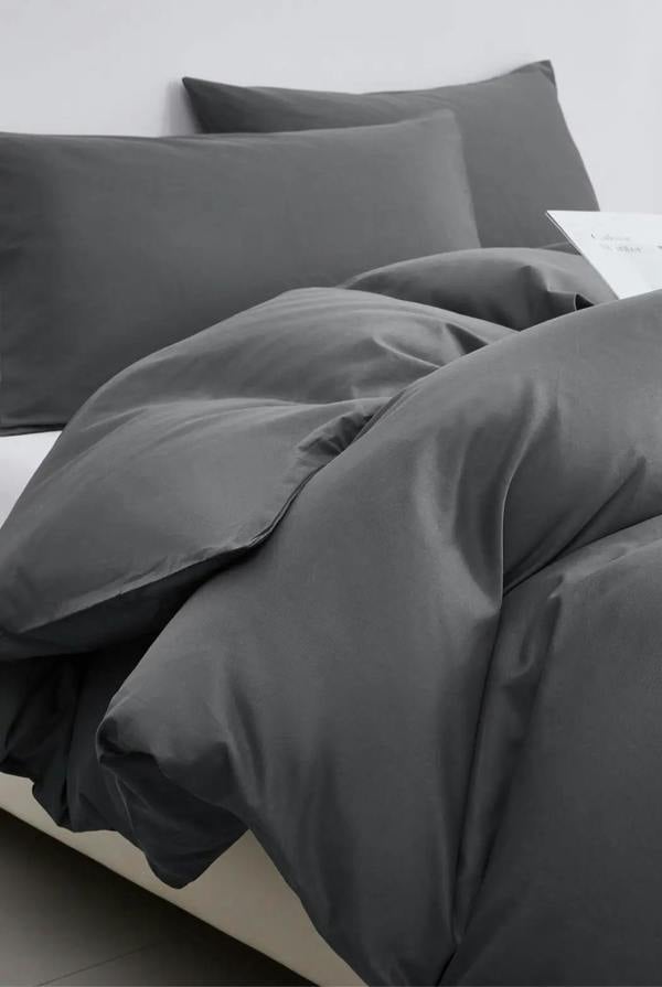 Ezysleep 100% Egyptian Cotton Grey Duvet Cover Set