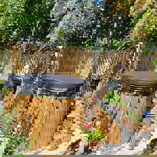 Wood Fired Ofuro Style Hot Tub, Fibreglass/ Liner, for couples.