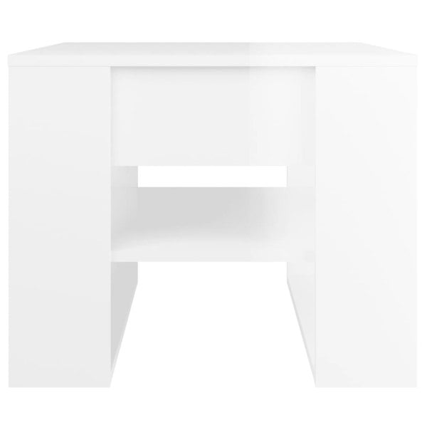 Berkfield Coffee Table High Gloss White 55.5x55x45 cm Engineered Wood