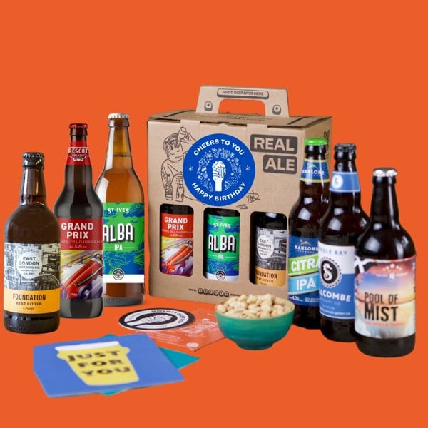 QWERTY Beer Box Traditional Ale Birthday Hamper (6 x 500ml)