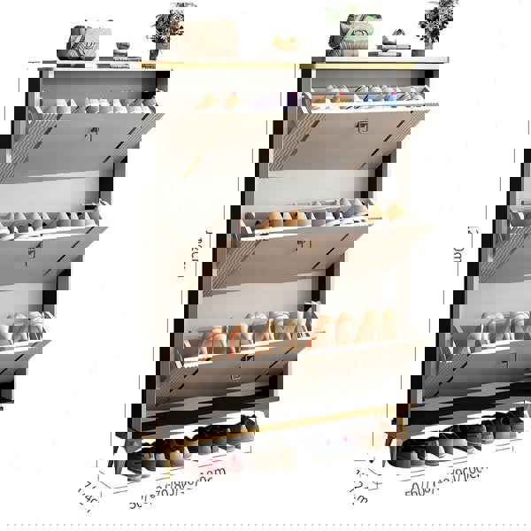 Ayling Shoe Storage, White and Grey-Rit Concept-Rit Concept