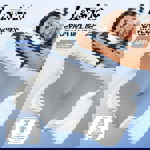 Lavio Ergonomic Memory Foam Pillow For Cervical Shoulder Orthopedic Pain Relief