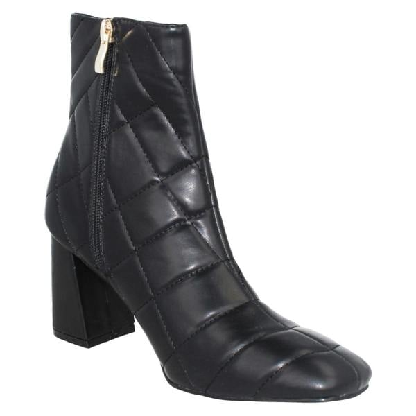 Spot On Ladies Spot On Block Heel Ankle Boots