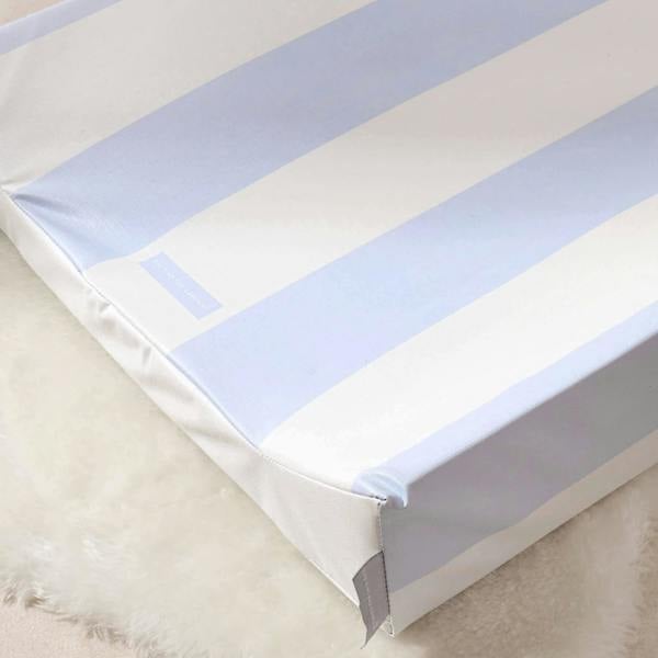 Anti-Roll Changing Mat - Hamptons (Soft Blue) - The Tiny Bed Company™