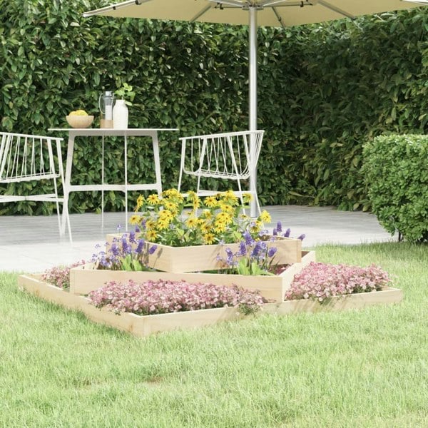 Berkfield Planter 112x112x27 cm Solid Wood Pine