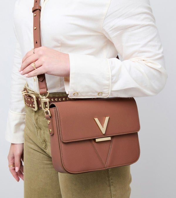 Votch Margot Vegan Bio-Based Bamboo Leather Crossbody - Brown