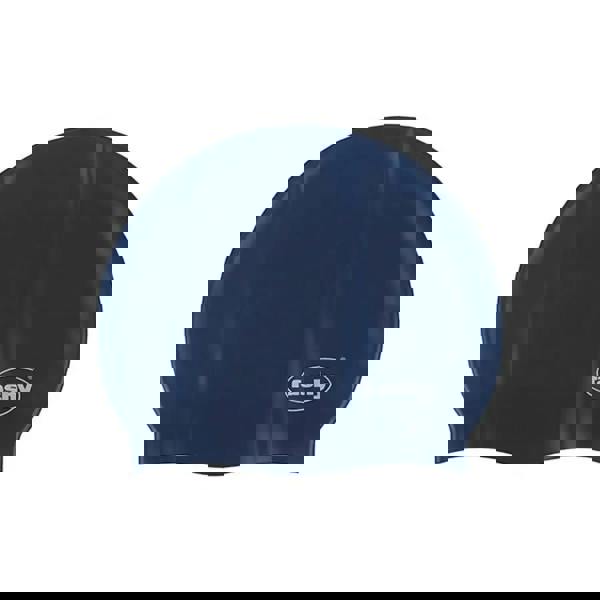 Fashy Silicone Adult Swim Cap in navy blue with fashy logo, reduces water resistance