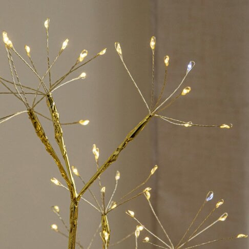 Samuel Alexander 1.2m Golden Twinkling Christmas Twig Tree with 575 Warm White LEDs