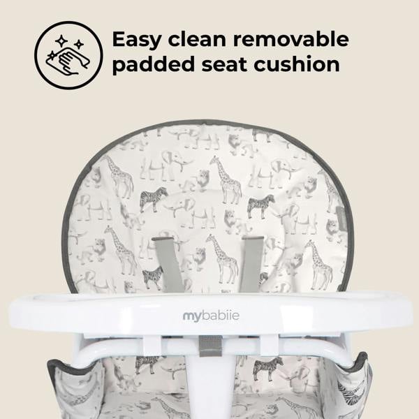 My Babiie MBHC1 Compact Highchair - Samantha Faiers Safari