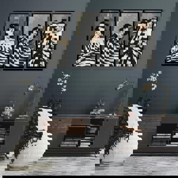 Extra Large Wall Art For Living Room | Set of 3 Boho Women Wall art Prints