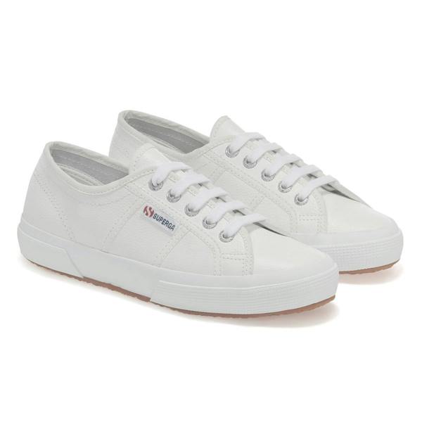 Superga Unisex Adult 2750 Efglu Leather Trainers - White - 