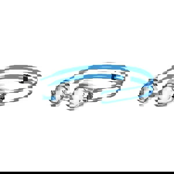 Arena Tracks Junior silver blue swim goggles with clear lenses