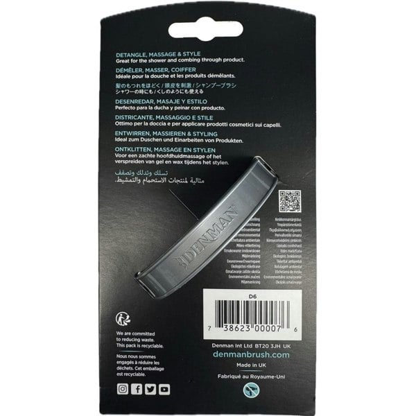 Denman Grey D6 Shampoo / Massage Brush