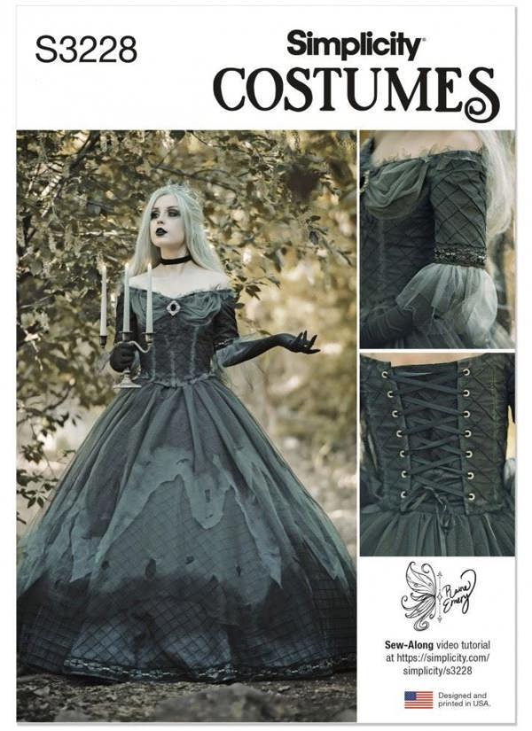 Simplicity Sewing Pattern 3228, Costumes for Women, K5 (8-10-12-14-16) - Intermediate