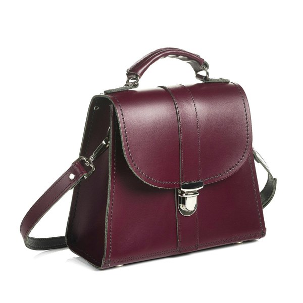 Marsala Red Leather Cross Body Bag - Cross Body Bag - Zatchels