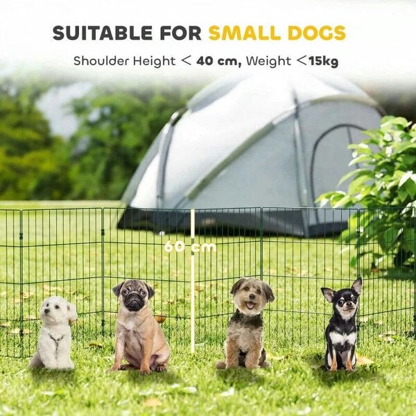 8 Panel Pet Playpen for Small Dogs Indoor Outdoor 60 cm Height
