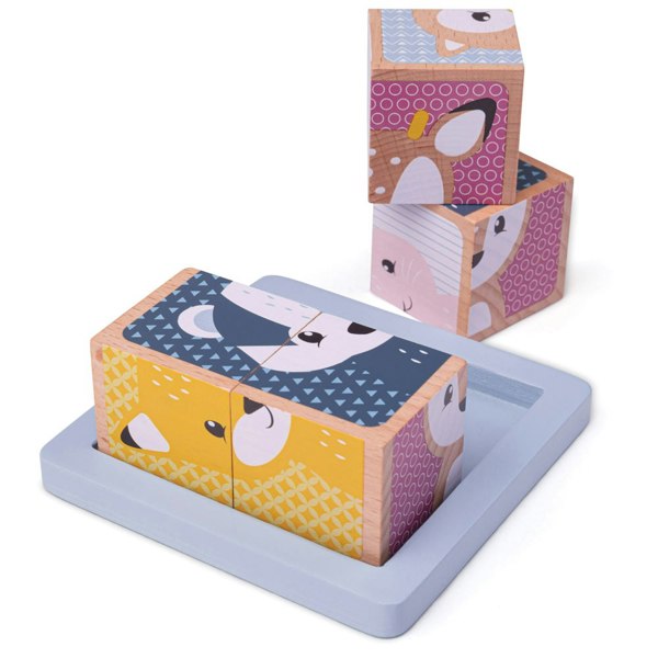 Bigjigs Toys Woodland Cube Puzzle