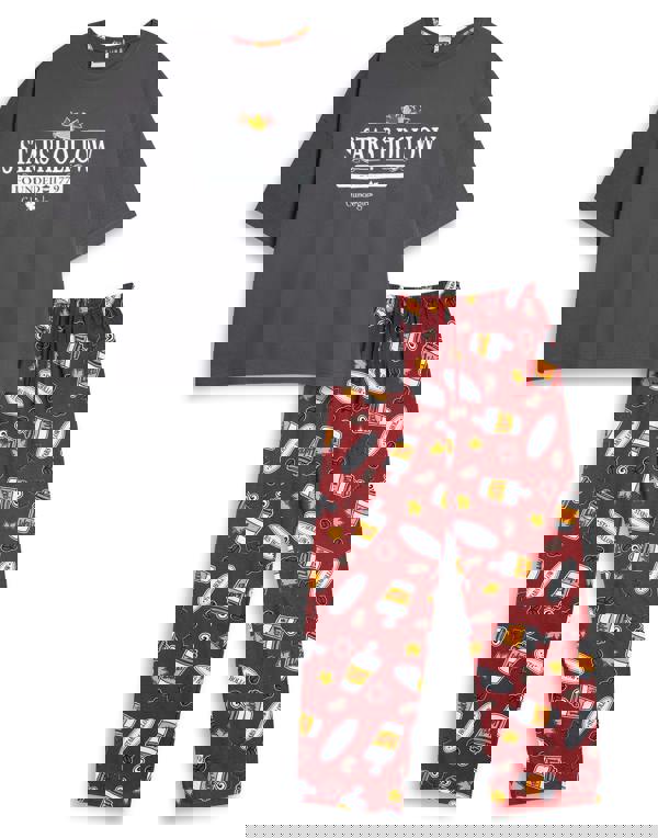 Gilmore Girls Womens Multicoloured Stars Hollow Short Sleeve Long Leg Pyjama Set