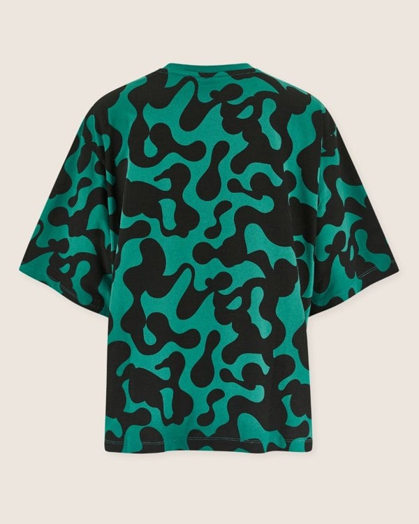 Elsie Green Abstract Swirl Print Oversized T-Shirt - image 5
