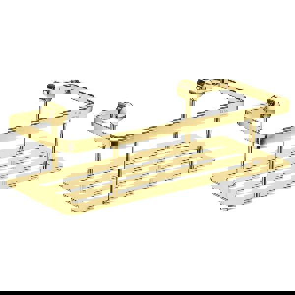 Polished brass shower basket