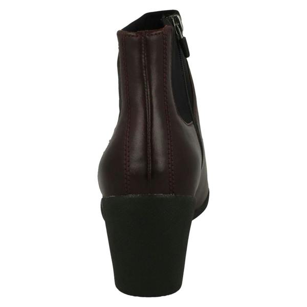 Clarks Ladies Clarks Smart Ankle Boots Un Rosa Mid