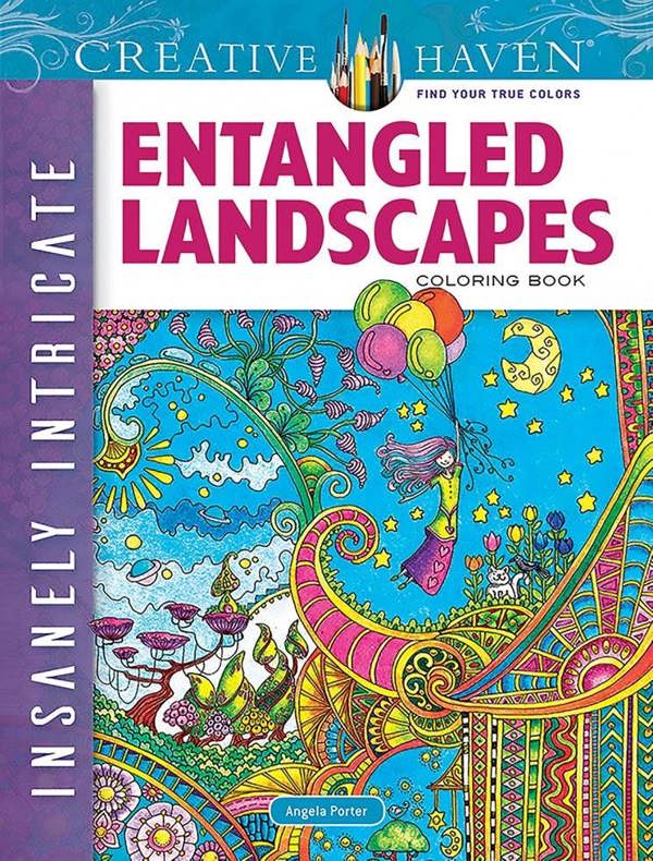Creative Haven Insanely Intricate Entangled Landscapes Coloring Book