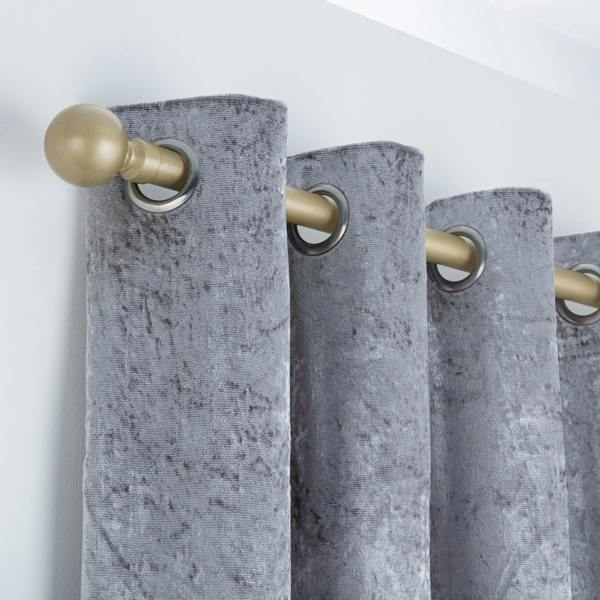 A.Unique Home Plain Ball Extendable Curtain Pole (25/28mm) (Matte Gold,180cm - 340cm)
