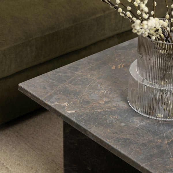 Furniture To Go Vega Rectangular Coffee Table with Marron Marble Top 140cm