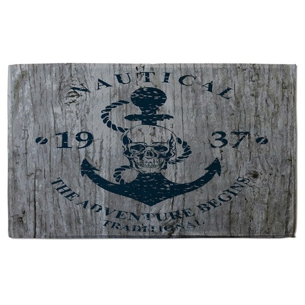 Benjamin Tate Design Anchor Print on Wood (Bath Towel)