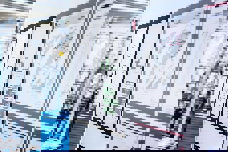 Durable DURAFRAME Magnetic Document Signage Frame for Metal | 5 Pack | A3 Black