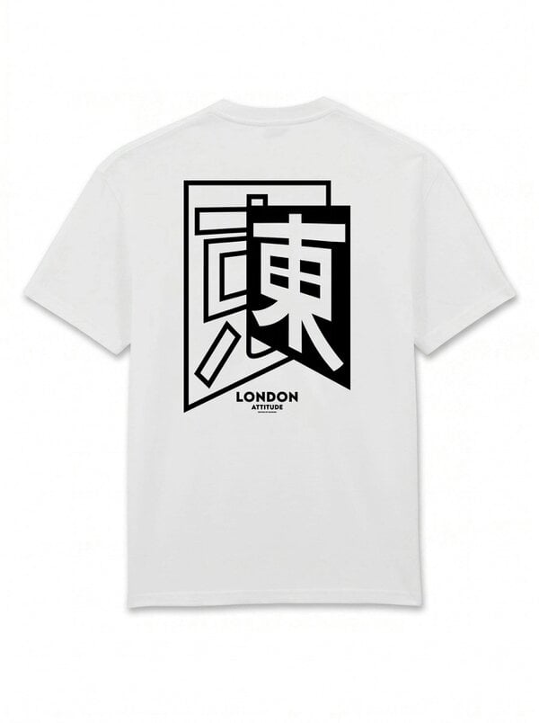 London Attitude Japanese Inspired Oversized Heavyweight Cotton White T-Shirt