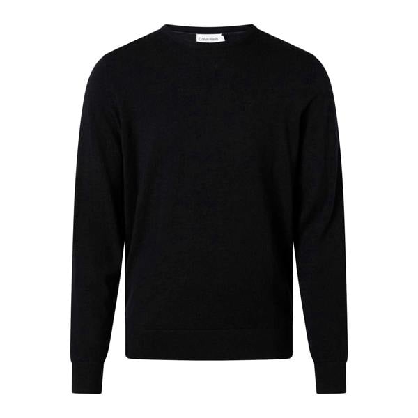 Calvin Klein Mens Merino Wool Jumper - Black