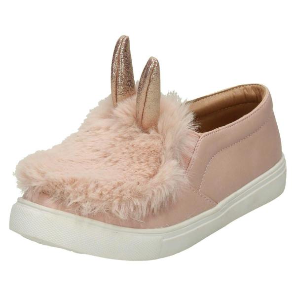 Spot On Girls Spot On Fur & Glitter Bunny Ear Shoes