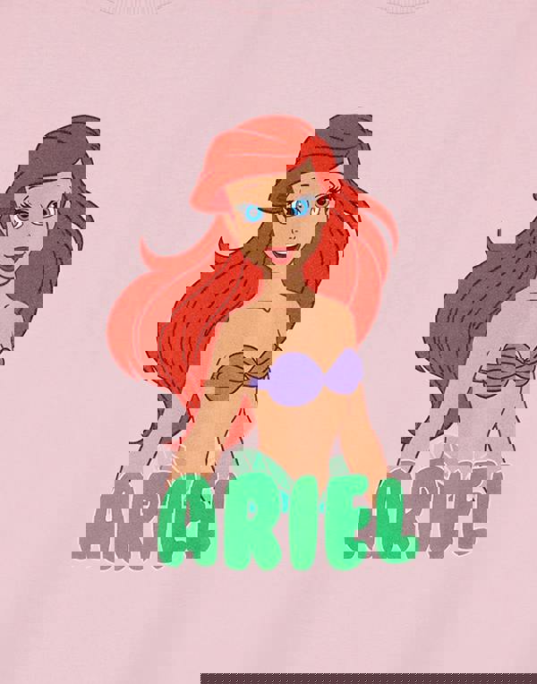 Disney Girls Pink Ariel Short Sleeved T-Shirt