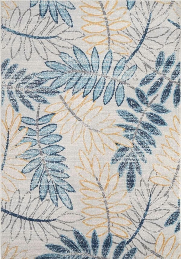 Living Room Rug Floral Design in Multicolour